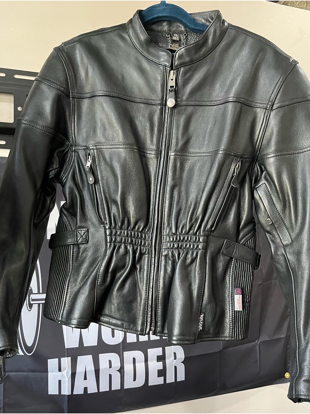 Xpert Performance Gear Women's Black Leather Jacket Style L 171 size XL